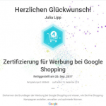 Zertifikat Google-Shopping